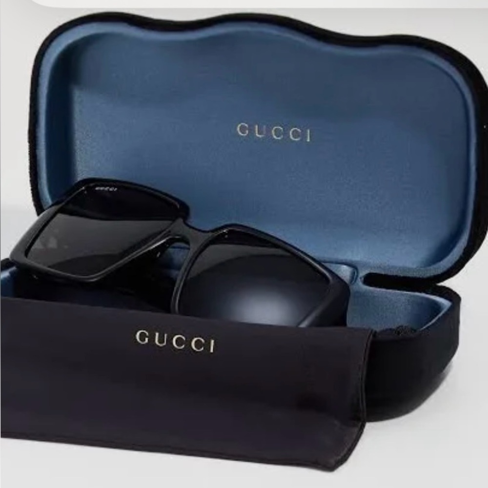 NEW Gucci Sunglasses Black Oversized Sunglasses never worn GG1692S - Picture 4 of 10